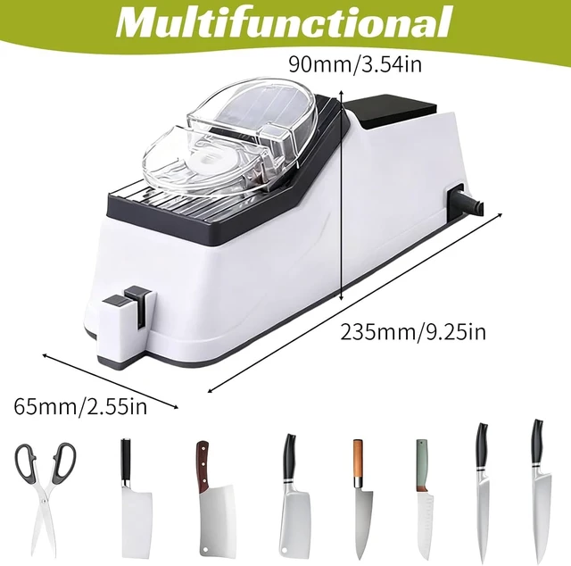 Alt view image 5 of 7 - Besyner Sharp Pro, USB Electric Knife Sharpener, With 5PCS Replacement Grinding Tools, Double Sided Knife Sharpener, Quick Sharpening & Polishing, Stable Non-slip Base Quick Sharpening & Polishing