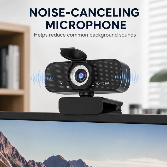 Alt view image 5 of 7 - Webcam for PC 1080P HD Video Webcam Autofocus and Noise-Canceling Mic for Computer, Laptop, Video Calling,Streaming