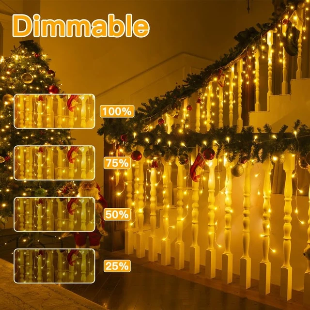 Alt view image 5 of 7 - Icicle Lights for Outside, 306LED 25FT Waterproof Christmas Light | Connectable Plug in, Remote 11Modes Timers Dimmable Hanging Lights for Outdoor Indoor House Roof Holiday Decor Color Changing