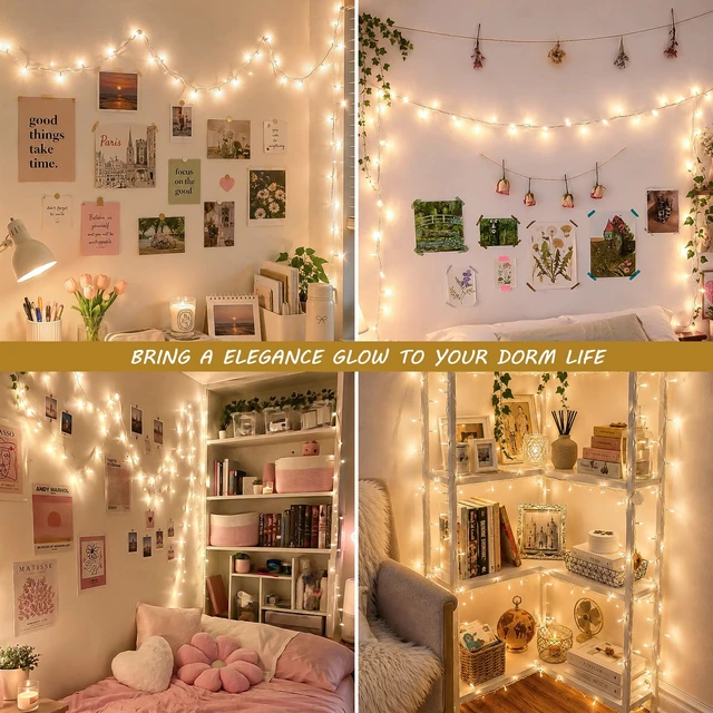 Alt view image 2 of 7 - Clear Christmas Lights, 50 Count White Christmas Lights Plug in | 13FT Incandescent Bulb Mini String Lights on White Wire, Connectable for Christmas Tree, Bedroom, Mantel, Dorm, Holiday Decor
