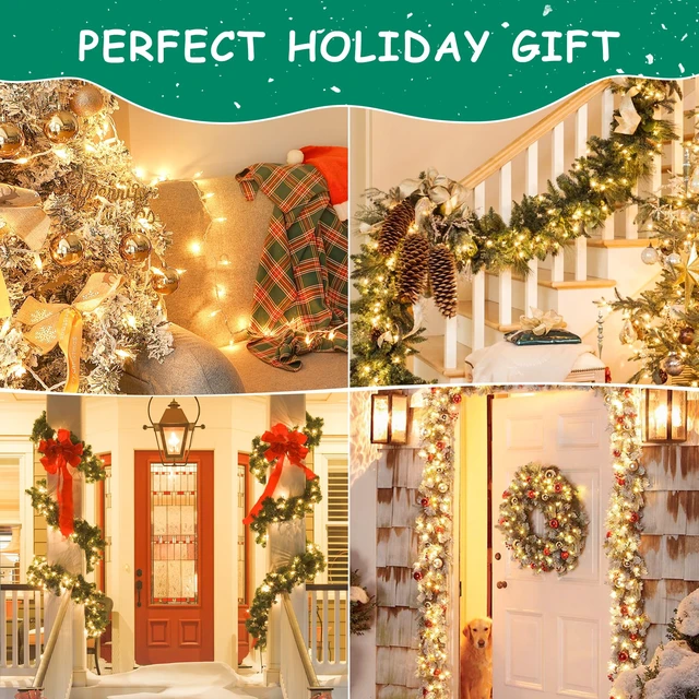 Alt view image 7 of 7 - Clear Christmas Lights, 50 Count White Christmas Lights Plug in | 13FT Incandescent Bulb Mini String Lights on White Wire, Connectable for Christmas Tree, Bedroom, Mantel, Dorm, Holiday Decor