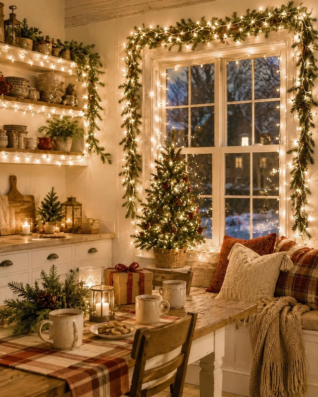 Alt view image 4 of 7 - Clear Christmas Lights, 13 FT 50 Count String Lights White Wire | Plug-in Incandescent Mini Light Connectable Indoor Outdoor for Christmas Tree Garland Wedding Party Bedroom Decor,Warm White