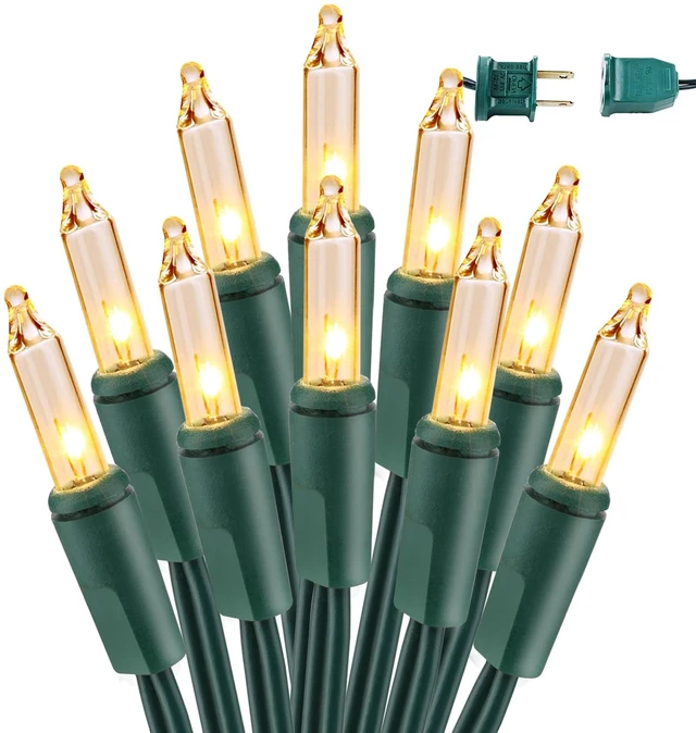 Main image of Clear Christmas Lights Outdoor 300 Count Incandescent Light String | Warm White; Connectable; 69.6ft Green Wire; UL Certified; Mini Xmas Tree Light Indoor Outside Christmas Holiday Party Decor