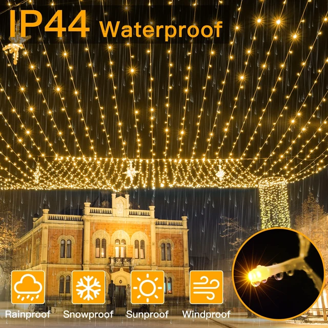 Alt view image 5 of 7 - Christmas Lights Outdoor 800LED 262FT, Warm White Plug in Fairy Light | with Remote, 8 Modes Waterproof Timers Dimmable LED String Lights for Indoor House Outside Bedroom Patio Balcony