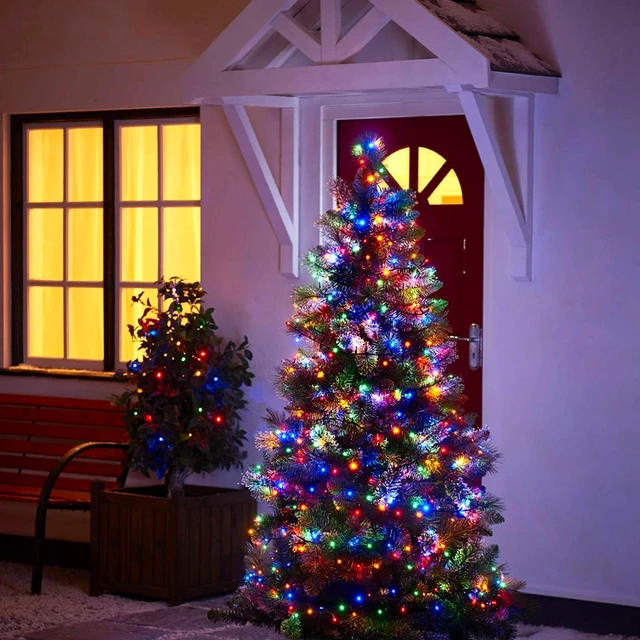 Alt view image 5 of 7 - 1000 LED Christmas Lights, 328FT Christmas Tree Lights Outdoor Plug in with 8 Modes, Remote Waterproof Xmas String Lights Indoor Decorations for House Yard Decor, Multi-Colored