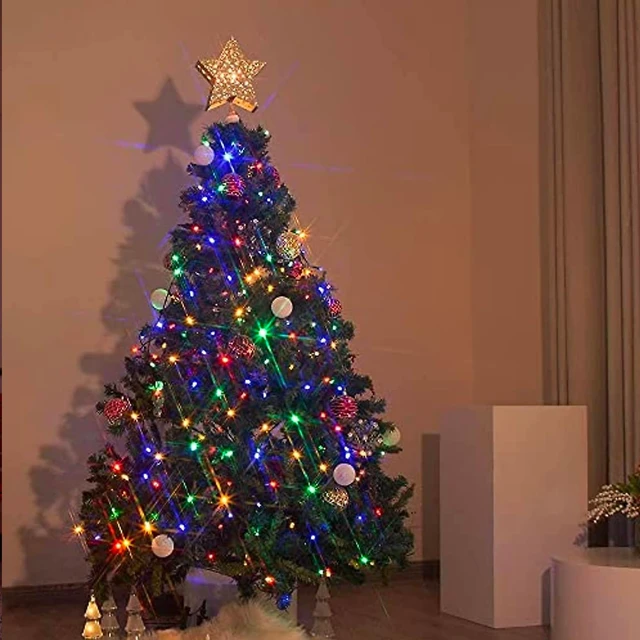 Alt view image 6 of 7 - 1000 LED Christmas Lights, 328FT Christmas Tree Lights Outdoor Plug in with 8 Modes, Remote Waterproof Xmas String Lights Indoor Decorations for House Yard Decor, Multi-Colored