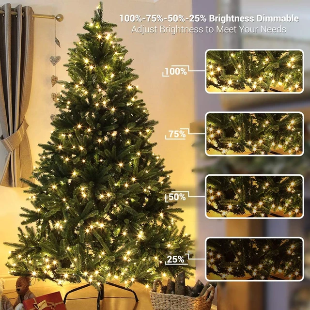 Alt view image 3 of 7 - Outdoor Christmas Tree Lights, 65.67 ft 200 LED Indoor String Light | Warm White to Colored Xmas Lights, Remote 11-Function Connectable Twinkle Mini Lights Color Changing for Garland Window House