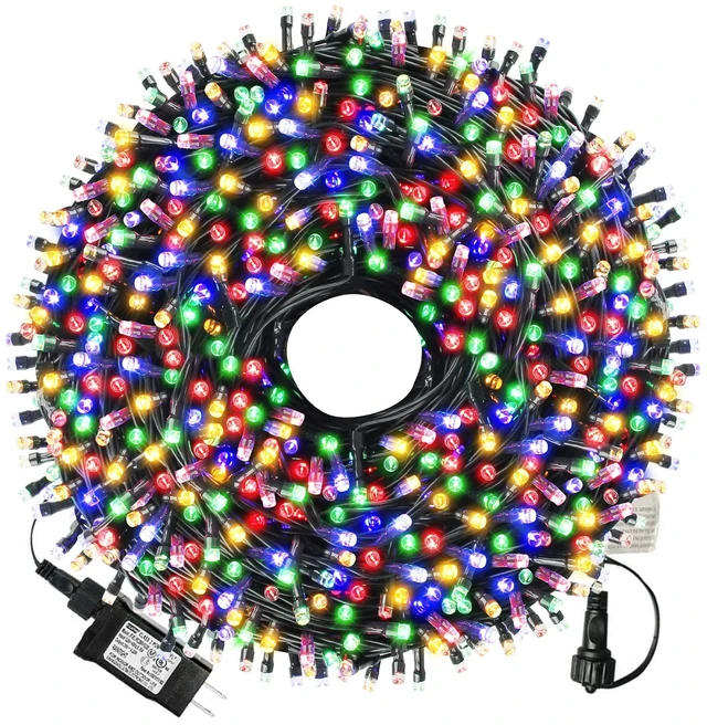 Main image of 105ft 300 LED Christmas String Lights, Christmas Tree Light | End-to-End Plug 8 Modes UL Certified Outdoor Indoor Fairy Lights for Tree, Garden, Party, Wedding, Holiday (Multicolor)
