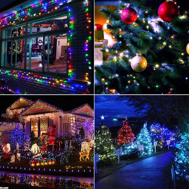 Alt view image 3 of 7 - 105ft 300 LED Christmas String Lights, Christmas Tree Light | End-to-End Plug 8 Modes UL Certified Outdoor Indoor Fairy Lights for Tree, Garden, Party, Wedding, Holiday (Multicolor)