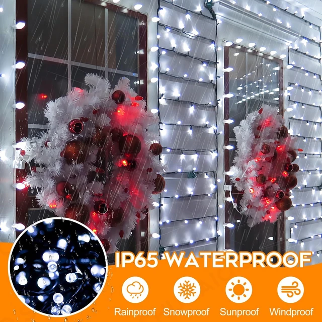 Alt view image 3 of 7 - 66FT 200 LED Christmas Lights with Timer, Twinkle Fairy Lights String with 8 Flashing Modes String Lights for Indoor Bedroom Outdoor Christmas Trees Garland Wreath Holiday Decorations, Cool White