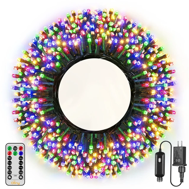 Main image of Christmas Lights, 500LED 164FT Long Christmas Tree Lights with 8 Modes Remote Timer IP44 Waterproof, Outdoor Christmas Lights for Tree House Yard Outside Xmas Decorations Multicolor