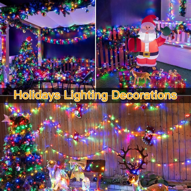 Alt view image 7 of 7 - Christmas Lights, 500LED 164FT Long Christmas Tree Lights with 8 Modes Remote Timer IP44 Waterproof, Outdoor Christmas Lights for Tree House Yard Outside Xmas Decorations Multicolor
