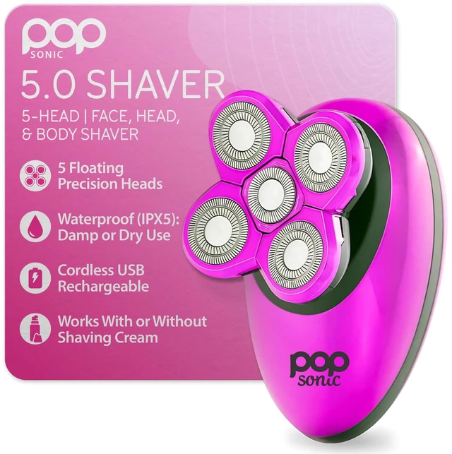 Main image of 5-Head Electric Shaver Face, Head & Body Shaver (Purple) Waterproof USB Rechargeable Trimmer Floating Precision Heads Razors for Women & Razors for Men