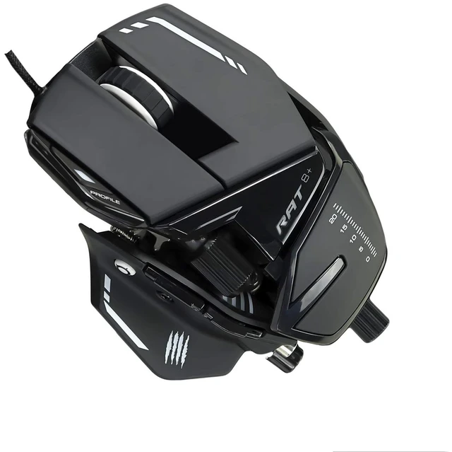Main image of R.A.T. 8+ Adjustable Wired Gaming Mouse - 16000 DPI - 11 Programmable Buttons - 4 User Profiles Stored Directly - Customize RGB LED - Additional Palm Rests and Pinky Supports - Black