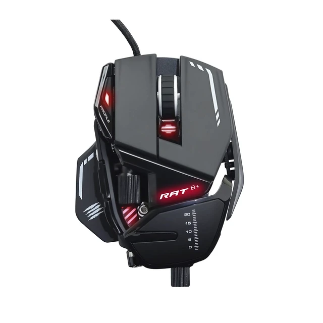 Alt view image 4 of 6 - R.A.T. 8+ Adjustable Wired Gaming Mouse - 16000 DPI - 11 Programmable Buttons - 4 User Profiles Stored Directly - Customize RGB LED - Additional Palm Rests and Pinky Supports - Black