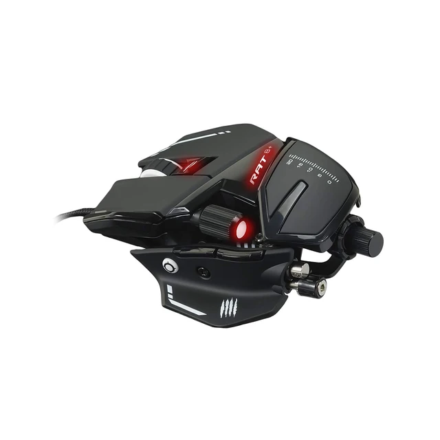 Alt view image 5 of 6 - R.A.T. 8+ Adjustable Wired Gaming Mouse - 16000 DPI - 11 Programmable Buttons - 4 User Profiles Stored Directly - Customize RGB LED - Additional Palm Rests and Pinky Supports - Black