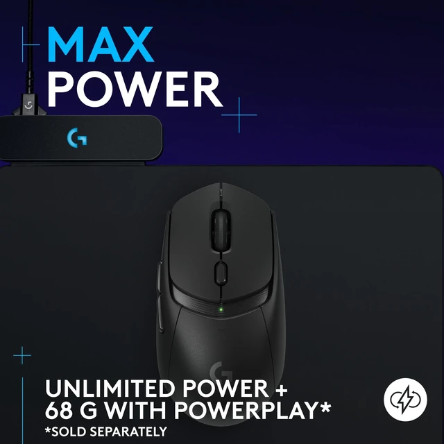Alt view image 7 of 7 - 309 Lightspeed Wireless Gaming Mouse | Optical Switches, 68g w/ PowerPlay Wireless Charging & 86g w/ AA Battery, 300+ Hr Battery Life, 6 Buttons, PC/Mac Compatible