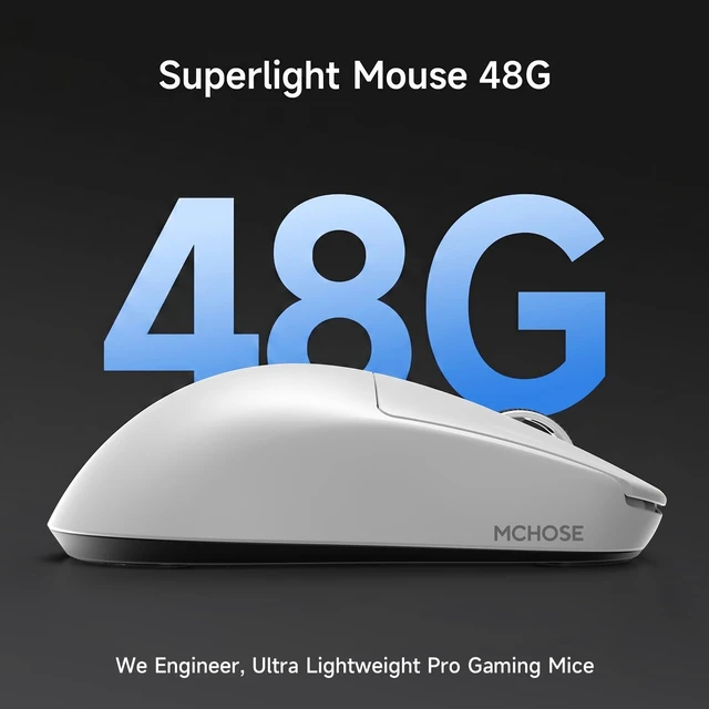 Alt view image 7 of 7 - L7 Ultra+ Wireless Gaming Mouse, Ergonomic Mouse Lightweight 48g | 42K DPI, PAW3950, Optical Switch, 20000 FPS, Dual 8K Polling and 7 Programmable Buttons, 3-Mode Connect, for PC/Mac - White