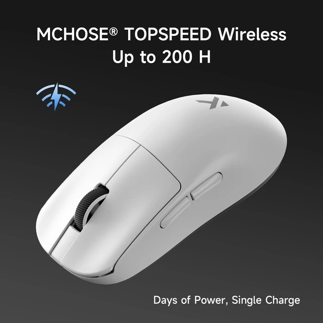 Alt view image 4 of 7 - L7 Ultra+ Wireless Gaming Mouse, Ergonomic Mouse Lightweight 48g | 42K DPI, PAW3950, Optical Switch, 20000 FPS, Dual 8K Polling and 7 Programmable Buttons, 3-Mode Connect, for PC/Mac - White
