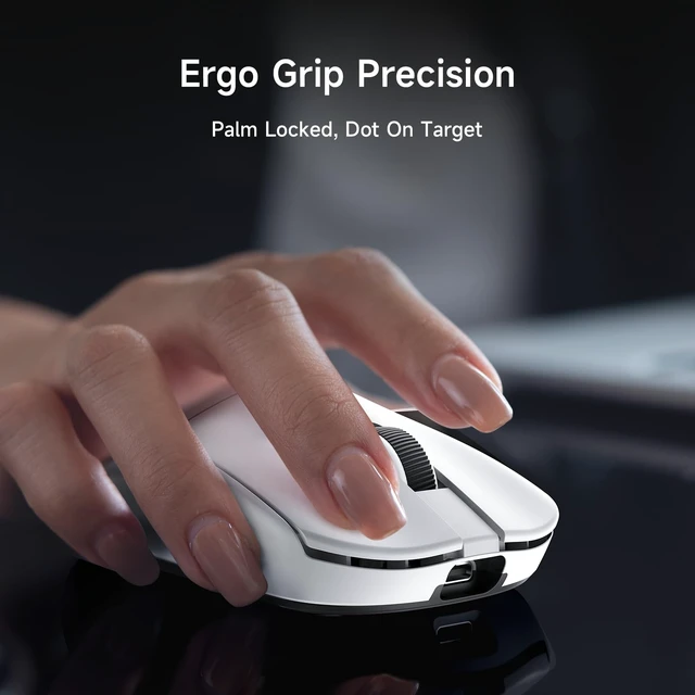 Alt view image 6 of 7 - L7 Ultra+ Wireless Gaming Mouse, Ergonomic Mouse Lightweight 48g | 42K DPI, PAW3950, Optical Switch, 20000 FPS, Dual 8K Polling and 7 Programmable Buttons, 3-Mode Connect, for PC/Mac - White