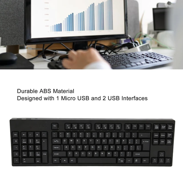 Alt view image 2 of 7 - Left Handed Keyboard, Ergonomic Layout, 109 Keys, Micro USB, Plug and Play, Material, for Business Accounting Designer