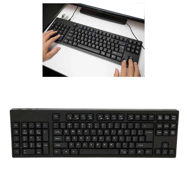 Alt view image 5 of 7 - Left Handed Keyboard, Ergonomic Layout, 109 Keys, Micro USB, Plug and Play, Material, for Business Accounting Designer