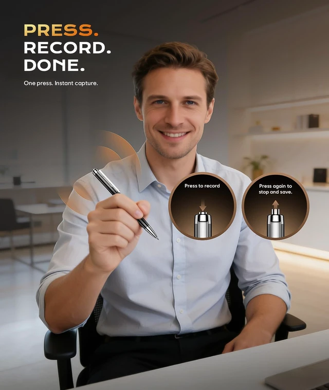 Alt view image 4 of 7 - 64GB (7200H) Voice Recorder w/USB Type-C, Voice Activated Recording Device | One-Touch Start Recording, DSP 5.0 AI Noise Reduction, Easy Playback Audio Recorder, Portable Dictaphon for Meeting/Classes