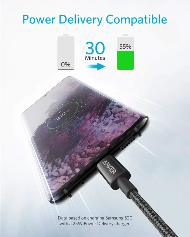 Alt view image 2 of 7 - USB C to USB C Cable, 60W Fast Charging Cable (2-Pack, 3.3 ft, Black) | For iPhone 18 / 17 Series, iPad mini 6, and More