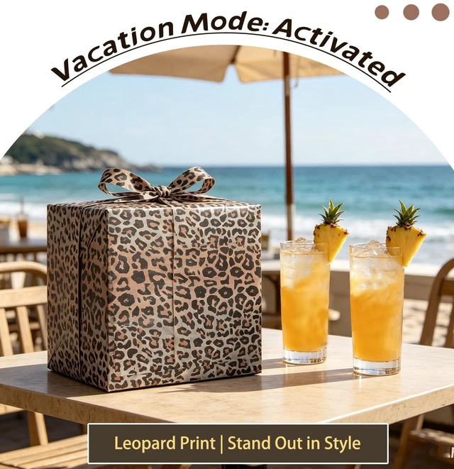 Alt view image 7 of 7 - 10 Sheets Leopard Gift Wrapping Tissue Paper for Gift Bags | 14 x 20 Inches Cheetah Print Tissue Paper for Gift Bags Bachelorette Birthday Jungle Safari Party Packaging DIY Crafts