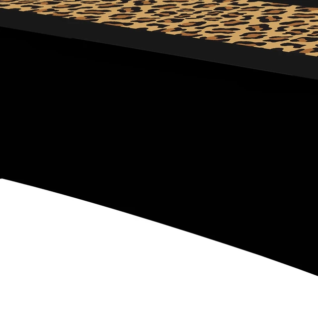 Alt view image 3 of 7 - Cheetah Print Leopard Party Decorations Table Cloth, Black Leopard | Disposable Cheetah Birthday Supplies Table Cover Printed Table Runner, for Birthday Bridal Shower Wedding, 3Pcs, 55in x 86in