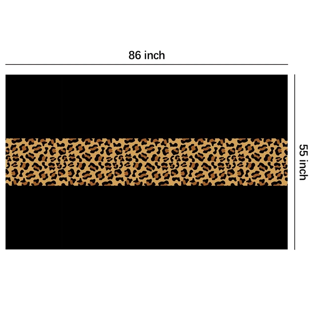 Alt view image 7 of 7 - Cheetah Print Leopard Party Decorations Table Cloth, Black Leopard | Disposable Cheetah Birthday Supplies Table Cover Printed Table Runner, for Birthday Bridal Shower Wedding, 3Pcs, 55in x 86in