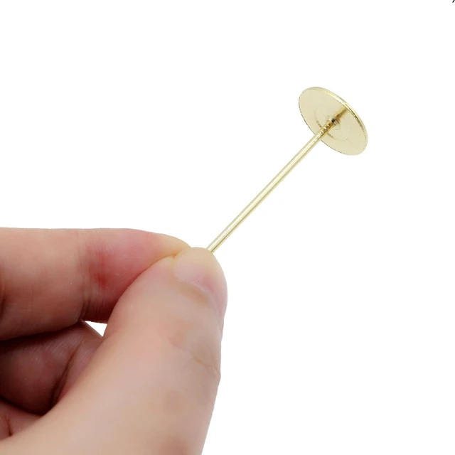 Alt view image 4 of 7 - 10 Pcs Long Upholstery Nails Tacks 18mm x 50mm, Flat Head Furniture Nails, Large Thumb Tacks, Metal Push Pins, for Furniture Sofa Headboards Decorative,Gold,0.7 x 2 inch