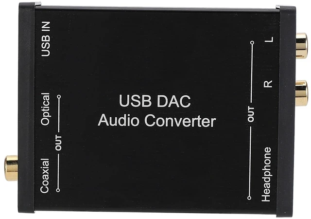 Main image of USB DAC Audio Converter, USB Sound Card Adapter with Analog Output, Coaxial Optical Digital Output, Earphone Output for 10, Plug and Play