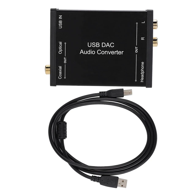Alt view image 5 of 7 - USB DAC Audio Converter, USB Sound Card Adapter with Analog Output, Coaxial Optical Digital Output, Earphone Output for 10, Plug and Play