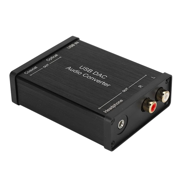 Alt view image 6 of 7 - USB DAC Audio Converter, USB Sound Card Adapter with Analog Output, Coaxial Optical Digital Output, Earphone Output for 10, Plug and Play