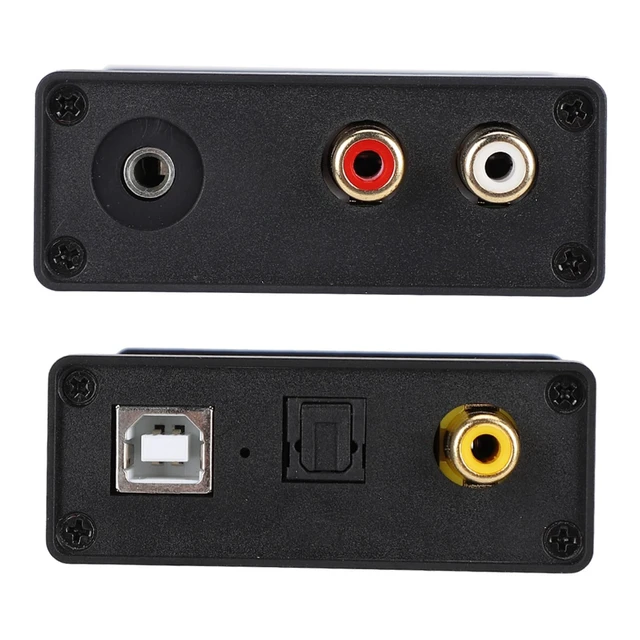 Alt view image 4 of 7 - USB DAC Audio Converter, USB Sound Card Adapter with Analog Output, Coaxial Optical Digital Output, Earphone Output for 10, Plug and Play