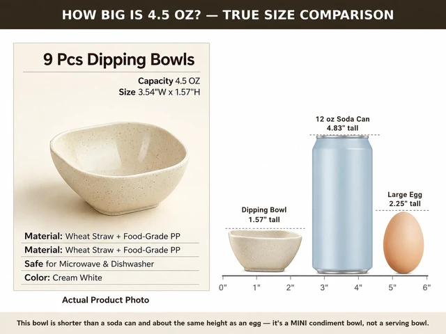 Alt view image 2 of 7 - 9 Pack Dipping Bowls,Sauce Cups,Sauce Bowls,Small Bowls for Dips,4.5 oz | Unbreakable Small Plastic Bowls,Small Dessert Bowls,Mini Prep Bowls,Wheat Straw Small Bowls for Side Dish, Ketchup, BBQ-Beige