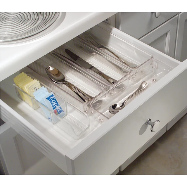 Alt view image 6 of 6 - Plastic Packet and Tea Bag Organizer, Clear | Kitchen Storage Container, For Sugar, Salt, Pepper, Sweeteners, Tea Bags, Spices, The Linus Collection
