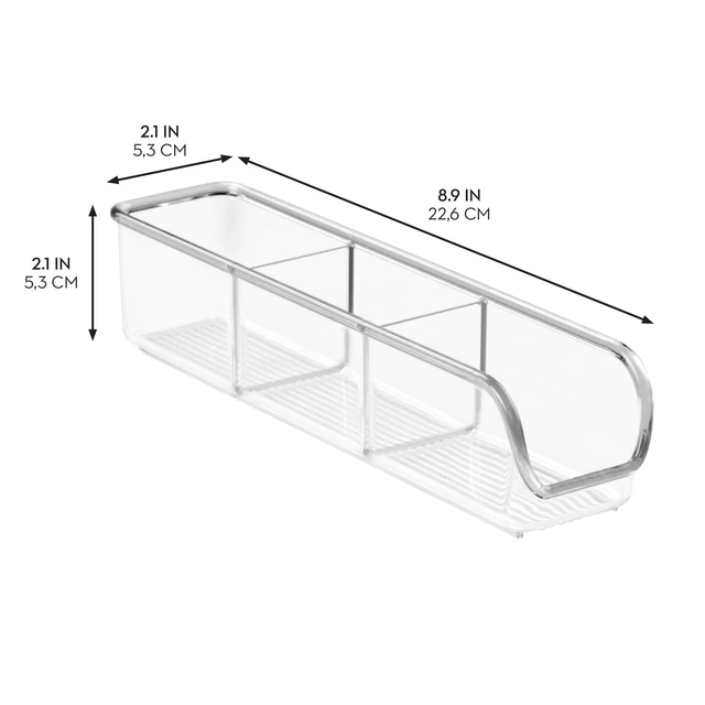 Alt view image 2 of 6 - Plastic Packet and Tea Bag Organizer, Clear | Kitchen Storage Container, For Sugar, Salt, Pepper, Sweeteners, Tea Bags, Spices, The Linus Collection