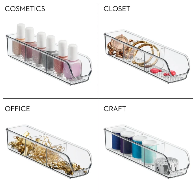 Alt view image 3 of 6 - Plastic Packet and Tea Bag Organizer, Clear | Kitchen Storage Container, For Sugar, Salt, Pepper, Sweeteners, Tea Bags, Spices, The Linus Collection