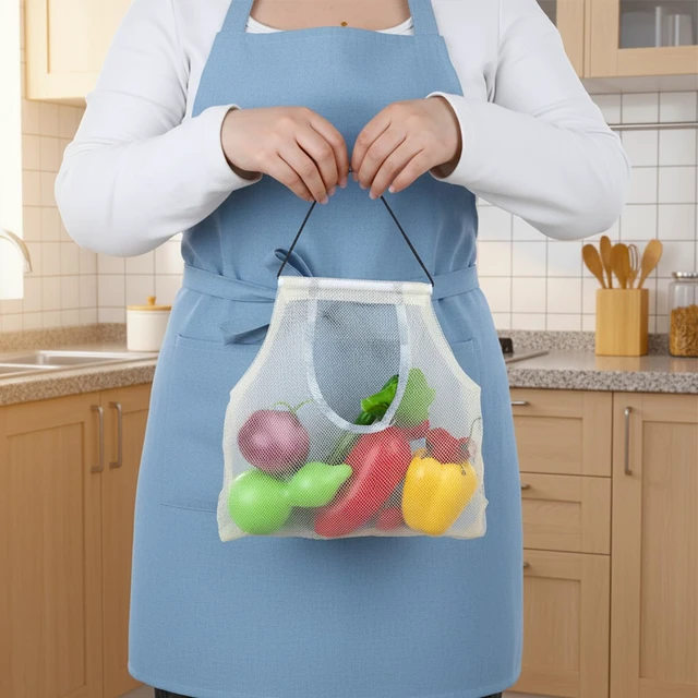 Alt view image 7 of 7 - 2PCS Hanging Mesh Storage Bags for Fruits, Vegetables, Potatoes, Onions, Garlic - Garlic and Onion Mesh Bags, Reusable Portable Meshes Tote Bag, Net Storages Produce Bag for Pantry, Kitchen Decor
