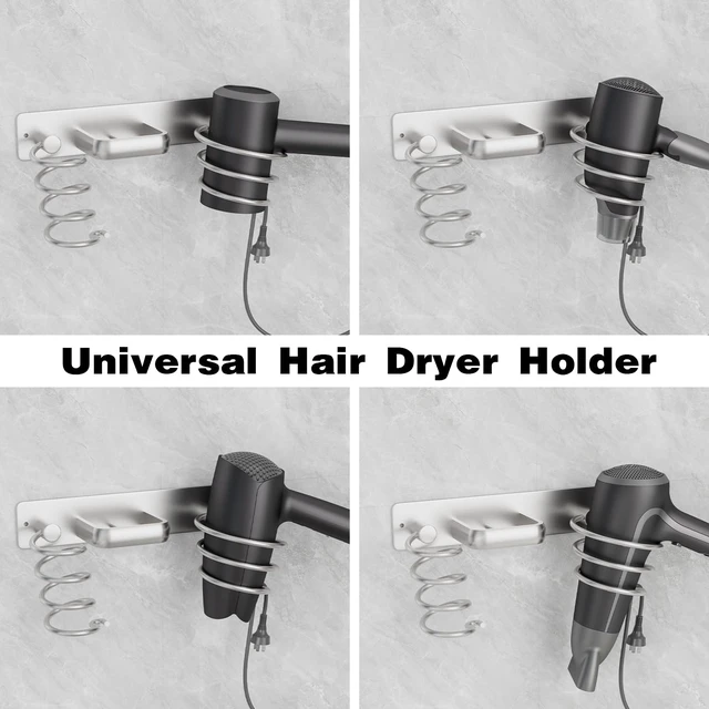 Alt view image 4 of 6 - Hair Dryer Holder 3 in 1 Hair Tool Organizer,Blow Dryer Holder Wall Mounted,Bathroom Bedroom Care Styling for Flat Iron,Curling Iron,Hair StraightenerSilver