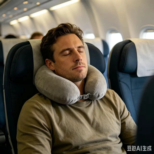 Alt view image 2 of 7 - Travel Pillow, 100% Pure Memory Foam Neck Pillow, Suitable for Airplanes, Cars, Trains, Office Naps, Home Lounge Chairs, Removable and Washable Pillow Cover (Gray)