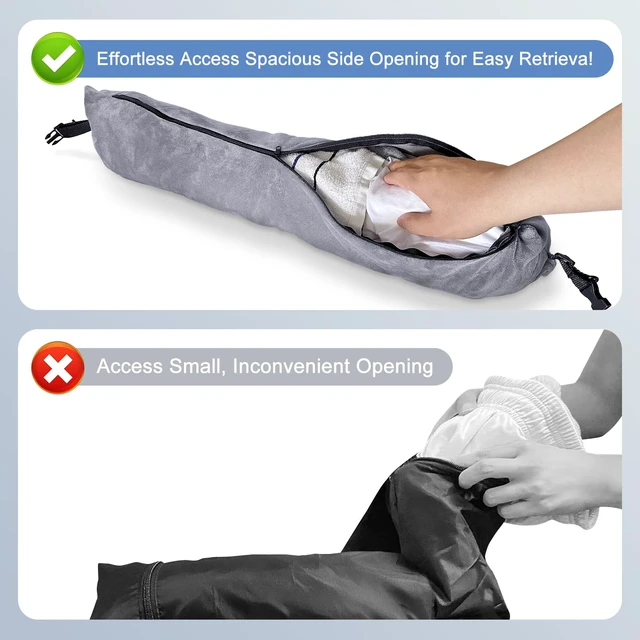 Alt view image 7 of 7 - Stuffable Travel Pillow for Extra Luggage, Velvet Travel Neck Pillow Storage Bag with Adjustable Neck Size, Fits About 6 T-Shirts Travel Essentials Multifunctional Sleeping Rest Cushion