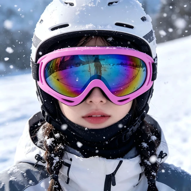 Alt view image 3 of 7 - Dizywiee 2pcs Ski Snowboard Snowmobile Goggles - UV400 Anti-Fog OTG Eyewear Helmet Compatible All-in-one Winter Snow Goggles with Breathable Foam Padding and Adjustable Strap for Kids & Adults