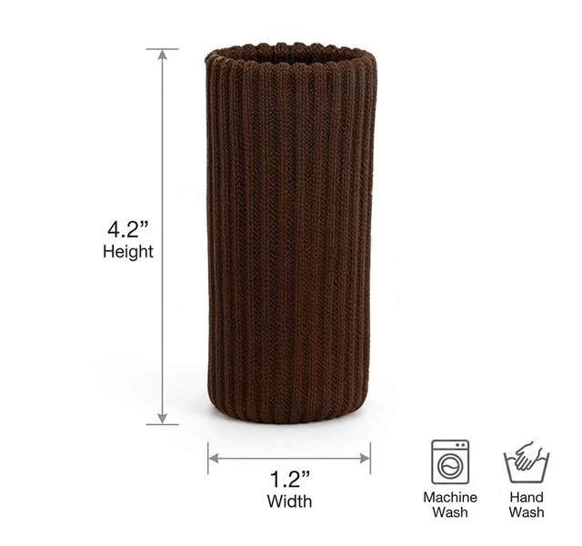 Alt view image 5 of 7 - Chair Leg Floor Protectors Socks - 24Pcs Brown Polyester Furniture Covers
Anti-slip felt base prevents scratches & noise. Stretches for round/square legs. Washable. Home/ office use