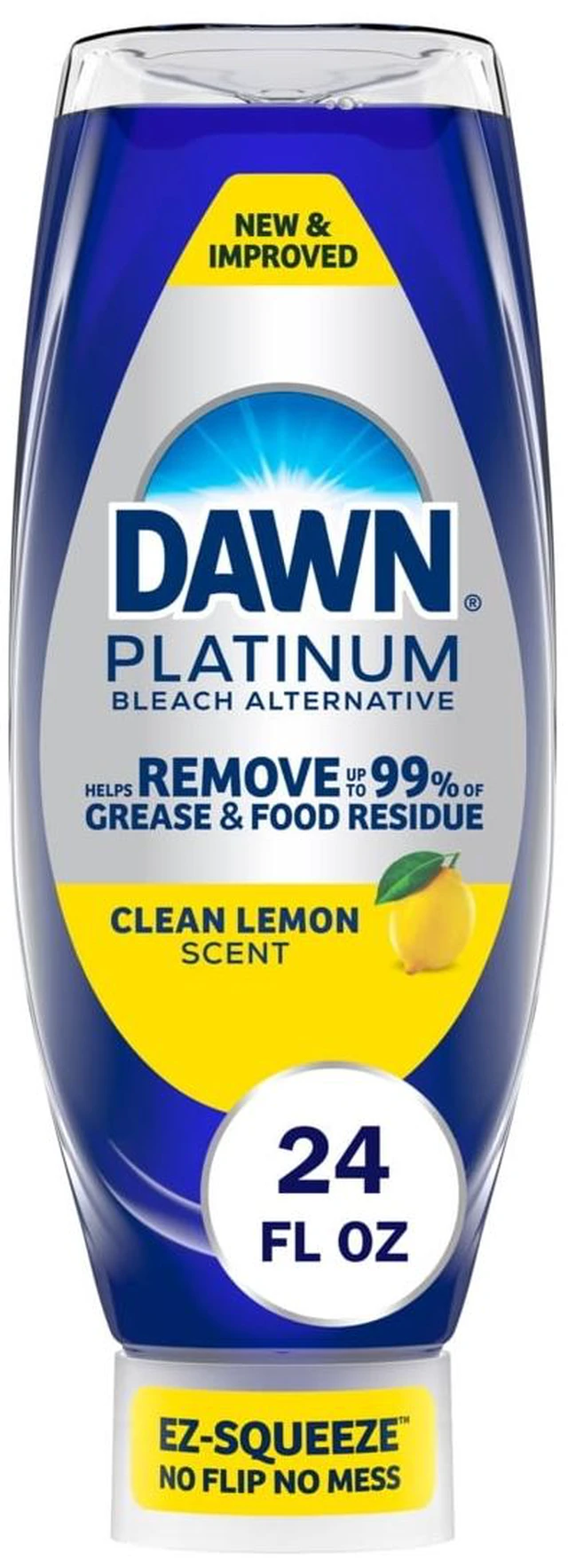 Main image of Dawn Platinum EZ Squeeze Dish Soap Bleach Alternative Clean Lemon