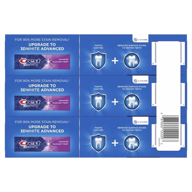 Alt view image 4 of 7 - Crest Plus Baking Soda & Peroxide Whitening Toothpaste, Fresh Mint, 5.7oz, 3-Pack
