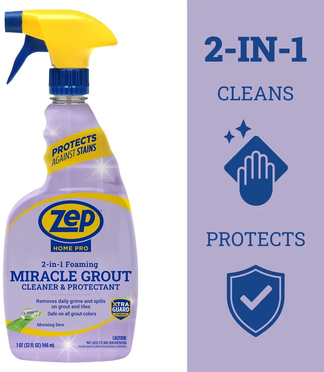 Main image of Zep Home Pro Miracle Foaming Grout Cleaner and Protectant, Morning Dew Scent, 32 fl oz