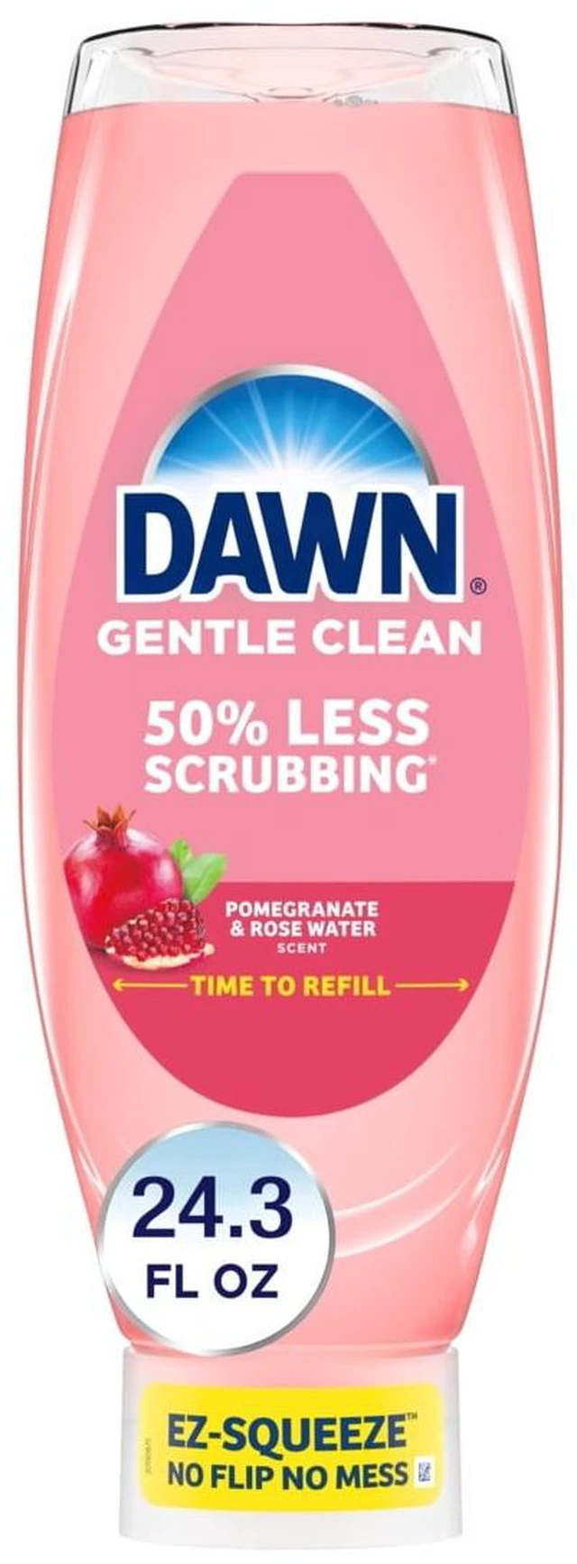 Main image of Dawn Gentle Clean EZ-Squeeze Dish Soap, Pomegranate & Rose Water, 24.3oz